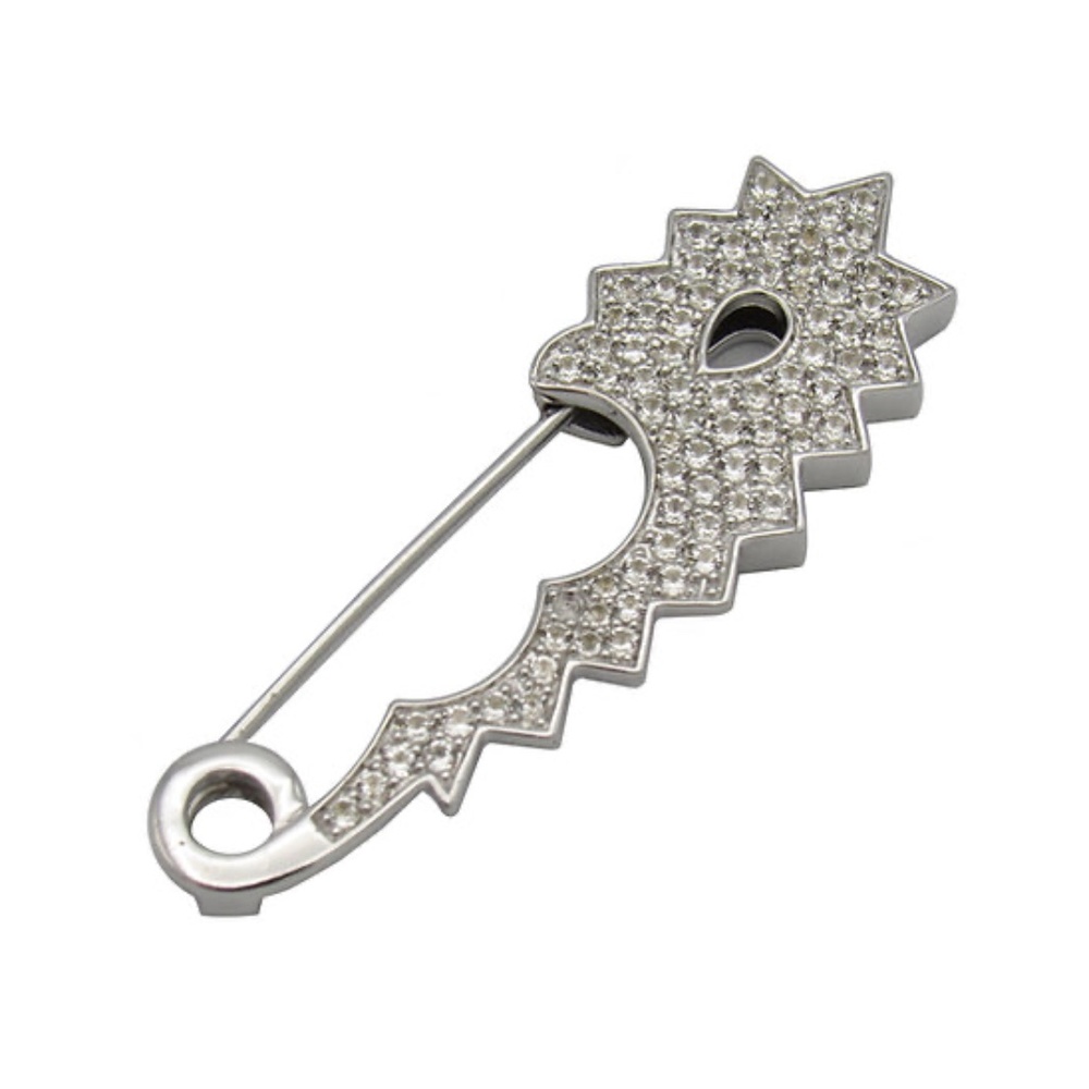 Margo Manhattan Sterling Silver White Topaz Frauke Pin